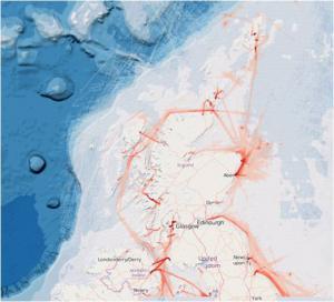 AIS sample map © Marine Scotland AIS map