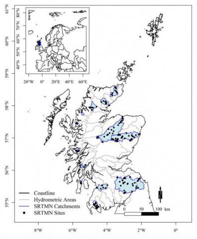 Scotland River Temperature Monitoring Network (SRTMN) Site Map Scotland River Temperature Monitoring Network (SRTMN) Site Map